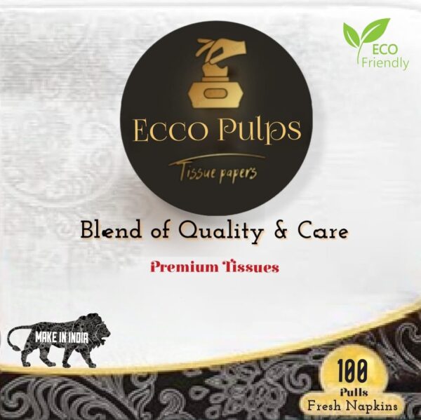 Ecco Pulps Tissue Paper Napkins 100 pcs. Each- Set of 4 - Image 2